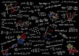 Image of a blackboard with numerous poker math equations written on it.